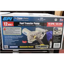 GPI 12 VOLT 18GPM FUEL TRANSFER PUMP