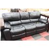 Image 1 : NEW BLACK LEATHER ELECTRIC RECLINING SOFA