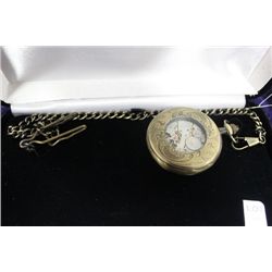 VINTAGE BRASS POCKET WATCH
