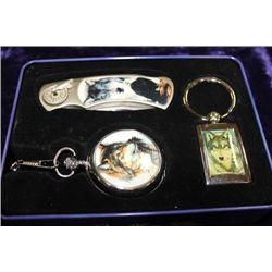 WOLF KNIFE, STOP WATCH & COLLECTOR SET