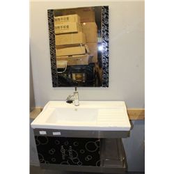 #9435 CIRCLE DESIGN  FLOATING BATHROOM VANITY  W