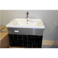 #6491 WALL MOUNT BLACK AND SILVER DESIGNER