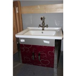 HEART DESIGN WALL MOUNT VANITY