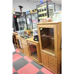 OAK 3 PC LIVINGROOM AND BEDROOM FURNITURE