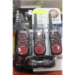 SET OF 3 UNIDEN 2-WAY RADIOS W/ 30 MILE RANGE
