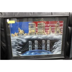 SPRAY PAINT PICTURE OF NEW YORK SKYLINE
