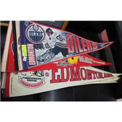 14 OLD TEAM PENDANTS  (OILERS AUTOGRAPHED)