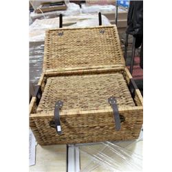 #23 NESTING WICKER STORAGE BOX SET