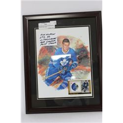 TIM HORTON LTD ED LITHOGRAPH & CANADA POST CARD