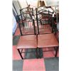 Image 1 : 4 PC BLACK METAL CHAIR SET