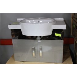 BJS1033 BLACK AND SILVER FLOATING VANITY ON CHOICE