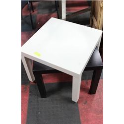 BLACK AND WHITE END TABLES