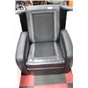 Image 1 : BLACK LEATHER 3-IN-1: CHAIR, OTTOMAN, STORAGE -NEW