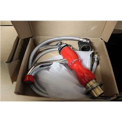 8077  RED AND CHROME BATHROOM VANITY FAUCET