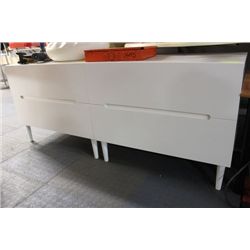 #1 PAIR OF WHITE 2 DRAWER NIGHT STANDS