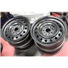 Image 1 : SET OF 4 BLACK STEEL WINTER RIMS