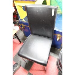 #20 BLACK LEATHERETTE SIDECHAIR