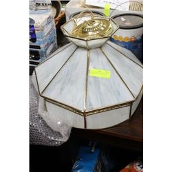 CREAM & GREY W/ BRASS TRIM TIFFANY