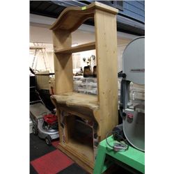 WOOD FIREPLACE ENTERTAINMENT STAND