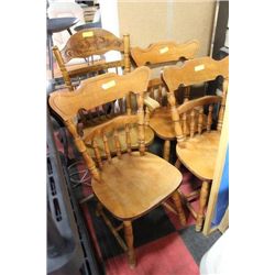 4 WOOD CHAIRS***