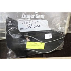 PAIR OF BLACK BALLET SHOES