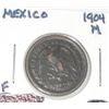 Image 1 : 1904 M *RARE-HARD TO GET* MEXICO 1 CENT *NICE EARLY FINE GRADE*!! COIN CAME OUT OF SAFE!!