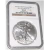 Image 1 : 2011-S *SAN FRANCISCO MINT* CERTIFIED BY NGC MS-69 SILVER EAGLE SERIAL #3543069-043!! SILVER EAGLE C