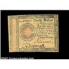 Image 1 : Continental Currency January 14, 1779 $20 Choice Extremely Fine. Beautifully margined, with strong s