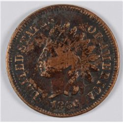 1866 INDIAN ONE CENT FINE ROUGH SURFACES