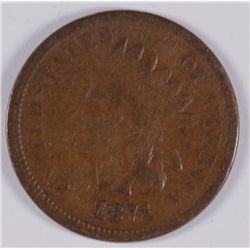 1871 INDIAN HEAD CENT, VG+ KEY COIN, NICE!