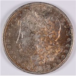 1898-S MORGAN SILVER DOLLAR, MS-62 FULLY PL NICE ORIGINAL COLORS, SEMI-KEY