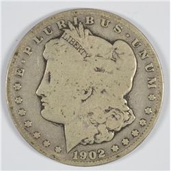 1902-S MORGAN SILVER DOLLAR, VG  SEMI-KEY