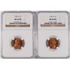 Image 1 : ( 2 ) 1941-D LINCOLN CENTS, NGC MS-66 RED GEMS