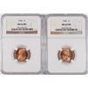Image 1 : ( 2 ) 1944 LINCOLN CENTS NGC MS-66 RED GEMS!