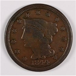 1844 LARGE CENT F/VF