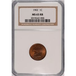 1902 INDIAN HEAD CENT NGC MS-65 RB