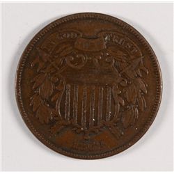 1868 TWO CENT PC F/VF