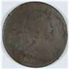 Image 1 : 1802 DRAPED BUST LARGE CENT VF RIM DAMAGE ON REVERSE