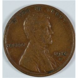 1914-D LINCOLN CENT XF RARE!