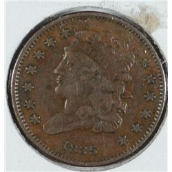 1835 HALF CENT XF