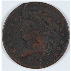 1811 HALF CENT FINE DETAILS DAMAGED
