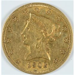 1903-O $10.00 GOLD XF/AU