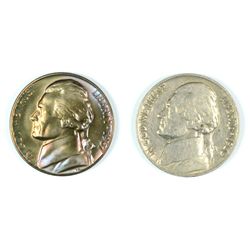 Lot of 2 - 1939 JEFFERSON NICKEL XF DOUBLE DIE REVERSE & 1967 JEFFERSON NICKEL