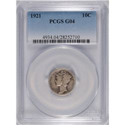 1921 MERCURY DIME PCGS GOOD-4