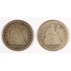 (2) SEATED QUARTERS AG/G