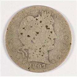 1897-S BARBER QUARTER FAIR