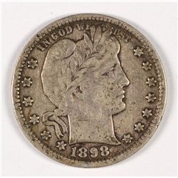 1898 BARBER QUARTER VF-30