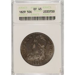 1829 BUST HALF DOLLAR ANACS EF-45