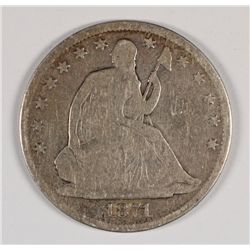 1871-S SEATED HALF DOLLAR GOOD