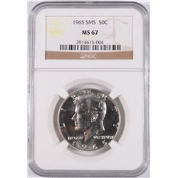 1965 SMS KENNEDY HALF DOLLAR, NGC MS-67